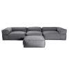Baya 4 Piece Outdoor Sofa with Ottoman - Luxurious European Style Soft Seating
