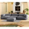 Baya 4 Piece Outdoor Sofa with Ottoman - Luxurious European Style Soft Seating