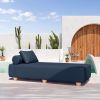 Jaxx Alvy Outdoor Sun Lounger – Luxurious Sunbed with Hevea Wood Feet