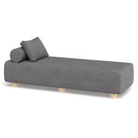 Jaxx Alvy Outdoor Sun Lounger – Luxurious Sunbed with Hevea Wood Feet (Option: Sunbrella Slate)