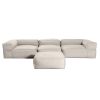 Baya 4 Piece Outdoor Sofa with Ottoman - Luxurious European Style Soft Seating