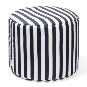 Jaxx Spring Indoor / Outdoor Bean Bag Pouf Ottoman (Option: Navy Stripes)