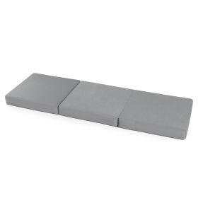 Jaxx Chastain 2 in 1 Convertible Outdoor Lounger & Ottoman (Option: Sunfield Granite)