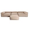 Baya 4 Piece Outdoor Sofa with Ottoman - Luxurious European Style Soft Seating