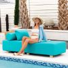 Jaxx Alvy Outdoor Sun Lounger – Luxurious Sunbed with Hevea Wood Feet