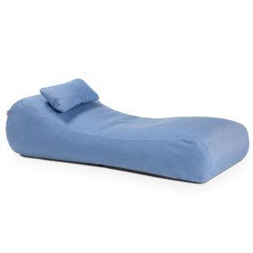 Arlo Outdoor Bean Bag Sun Lounger - Pool and Patio Chaise Recliner (Option: Ocean Blue)