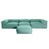 Baya 4 Piece Outdoor Sofa with Ottoman - Luxurious European Style Soft Seating