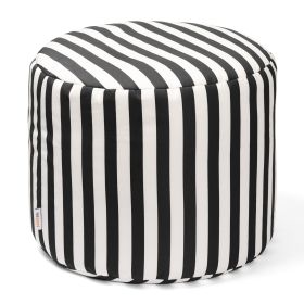 Jaxx Spring Indoor / Outdoor Bean Bag Pouf Ottoman (Option: Black & White Stripes)